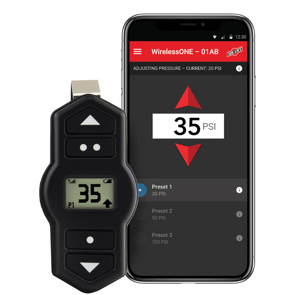 Product of Air Lift 72719-W Air Lift WirelessOne and WirelessOne EZ Helper Spring Compressor Kits 25980 and 25980EZ Helper Spring Remote Controller