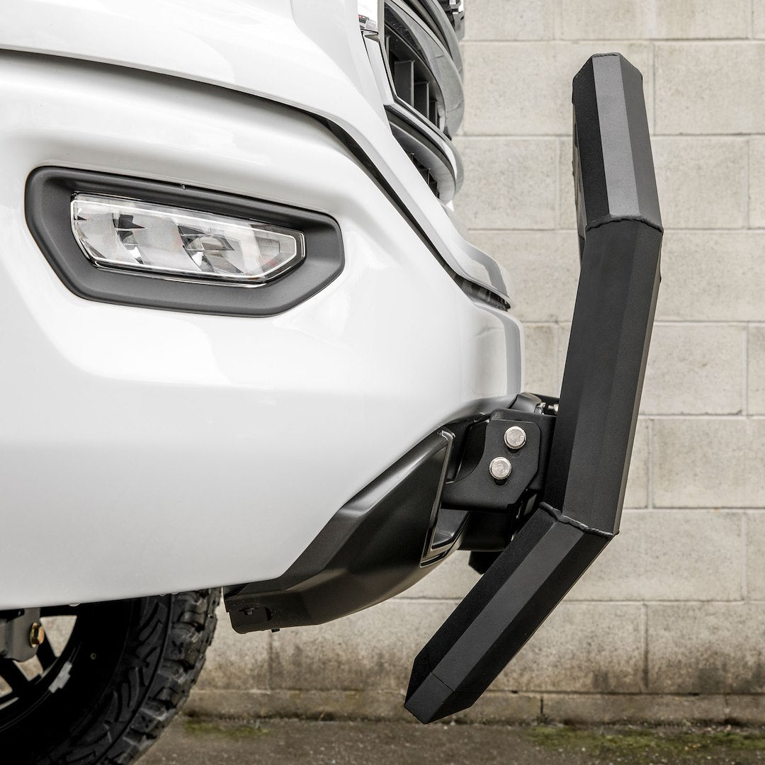 Product of Aries 2164003 Bull Bar Black Carbide Powder Coated 5-1/2 Inch Yes with skid plate