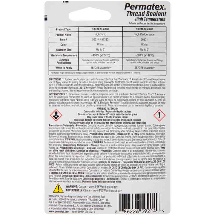 Permatex 59214 Thread Sealant||59214_2.Jpg||87||p1359214||1122954