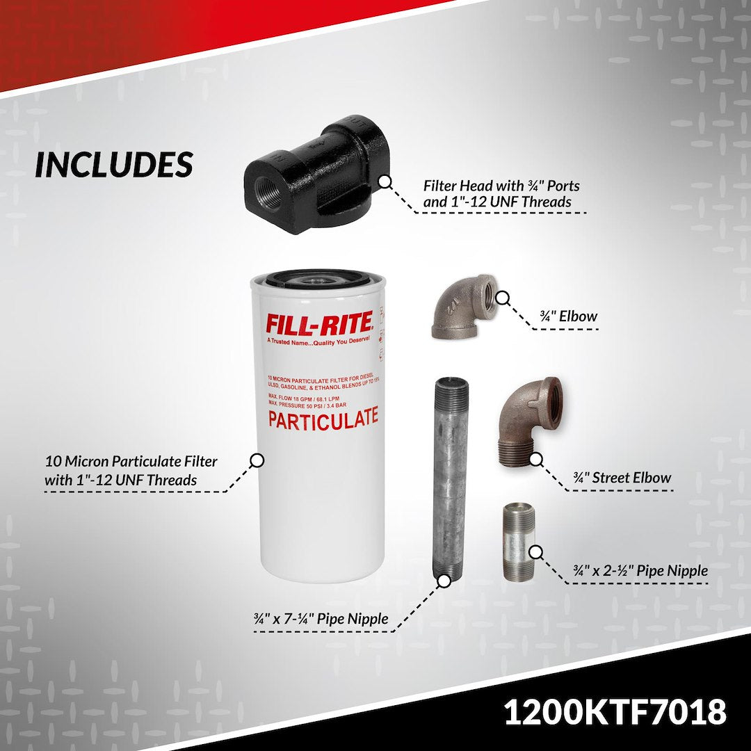 Product of Fill Rite By Tuthill 1200ktf7018 Liquid Transfer Tank Pump Filter