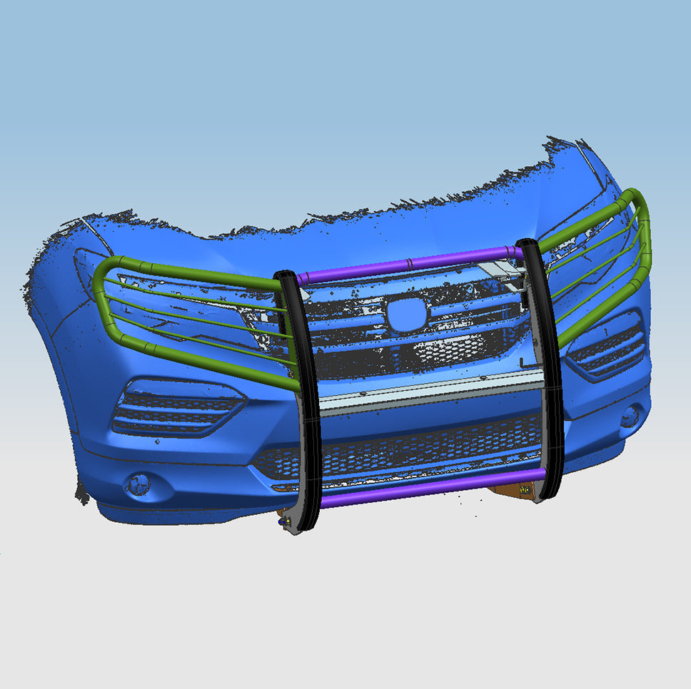 Product of Black Horse Offroad 17H151402MA Grille Guard Modular Black Semi-Gloss Powder Coated