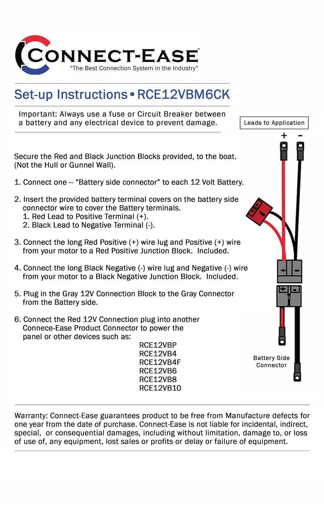 Product of Connect-Ease Rce12vbm6ck Battery Connection Harness