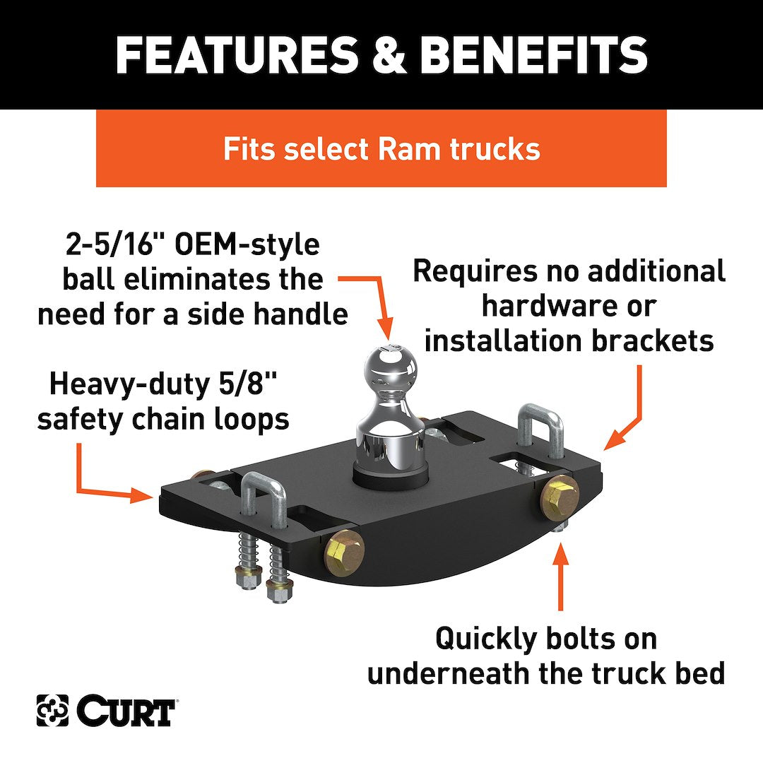 Curt 60633 Gooseneck Trailer Hitch||60633_3008x1990_Fa.Jpg||86||c9360633||1553084