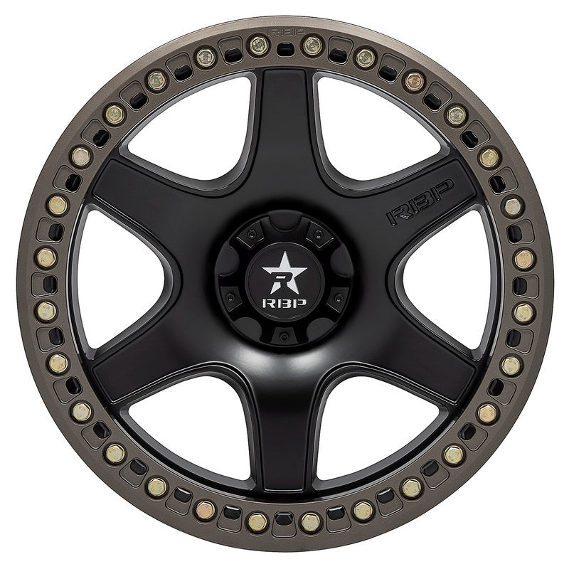 Product of RBP (Rolling Big Power) 20x9 Black With Bronze Bead Lock Ring Wheel - 8x6.50 Bolt Pattern