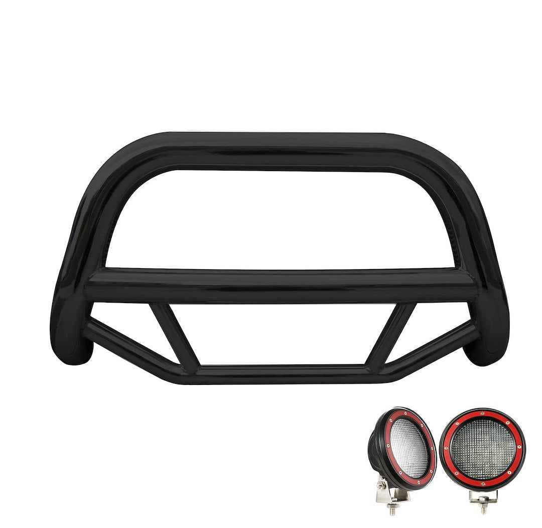 Product of Black Horse Offroad MBB-JEB9106-PLFR Bull Bar  with skid plate