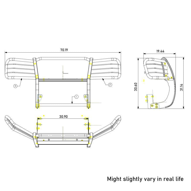 Black Horse Offroad 17gk26ma Grille Guard||17gk26ma_6.Jpeg||90||blk17gk26ma||2237483