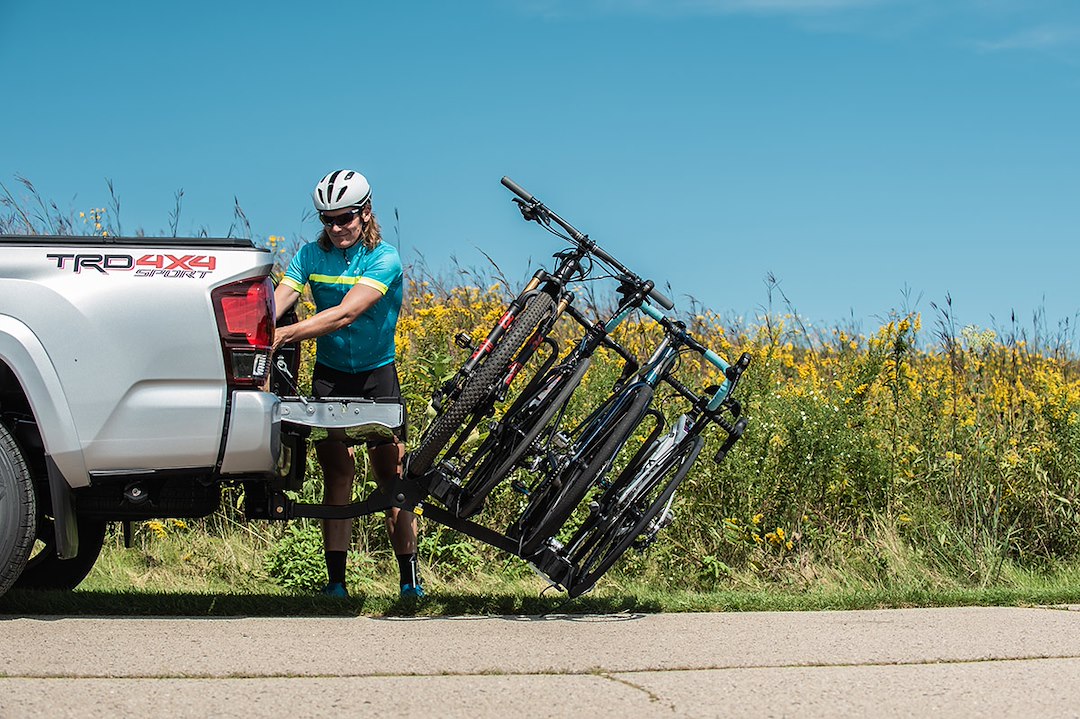 Product of Saris 4414B 4 Bikes Bike Tire Clamp Bike Rack - Receiver Hitch Mount No