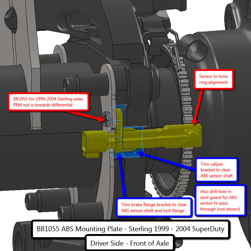 Artec Industries Bb1055 Abs Wheel Speed Sensor Bracket||bb1055_2.Jpg||87||artbb1055||2236492