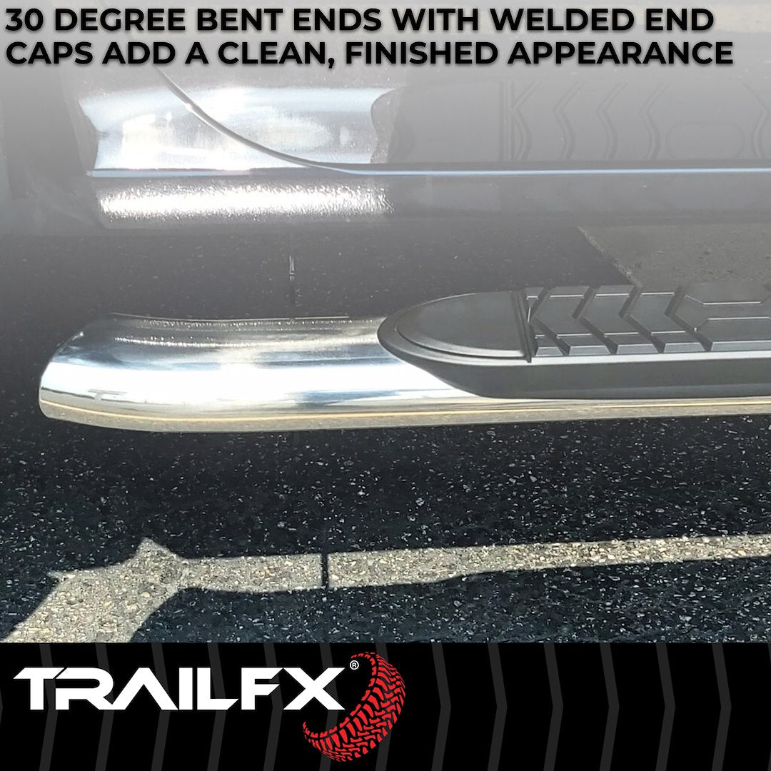 Product of TrailFX A7063S TFX 5" Oval Bent Side Bars Nerf Bar With Surface Steps
