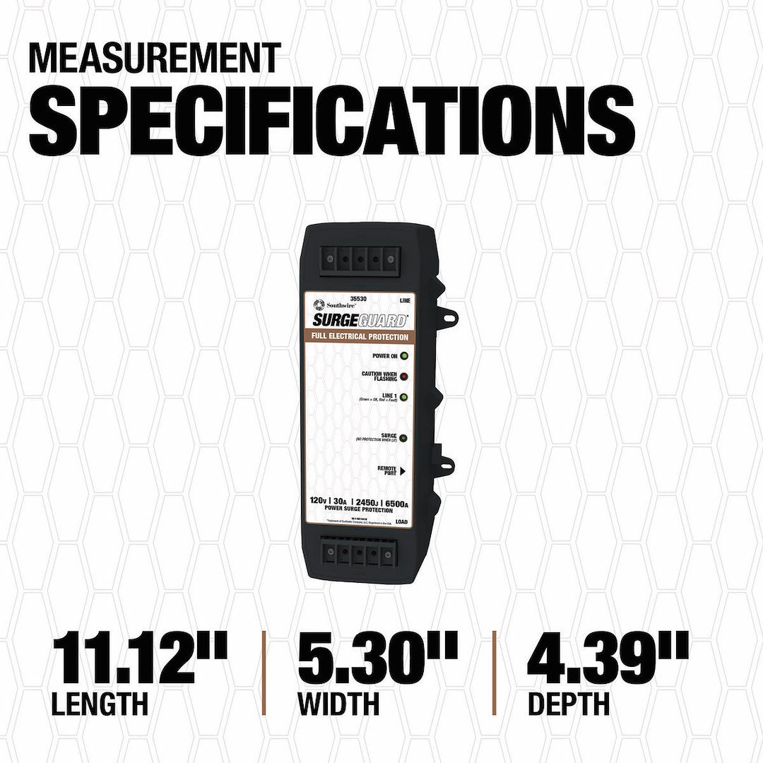 Product of SouthWire Corp. 35530 120 Volt 30 Amp Surge Protector