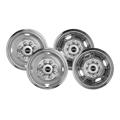 Product of Pacific Dualies 49-1608 16" Polished Stainless Steel Wheel Simulator - Set of 4