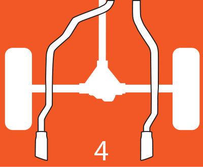 Product of Dynomax 39510 Super Turbo Axle Back System Single Exhaust System Kit