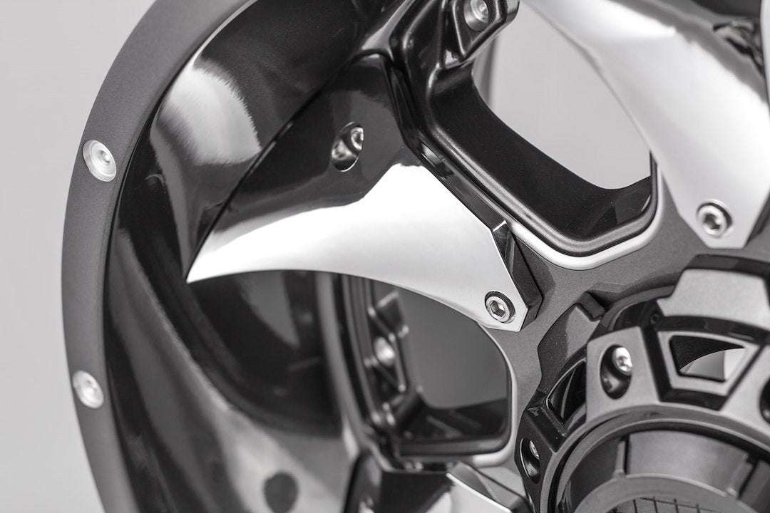 Product of Grid Wheels 24x14 Graphite With Natural Accents Wheel - 5x5.00 Bolt Pattern