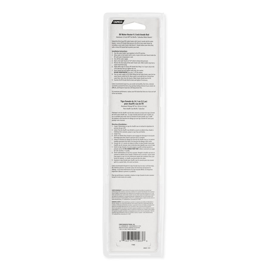 Camco 11563 Water Heater Anode Rod||11563_8.Jpg||93||c1w11563||1084081
