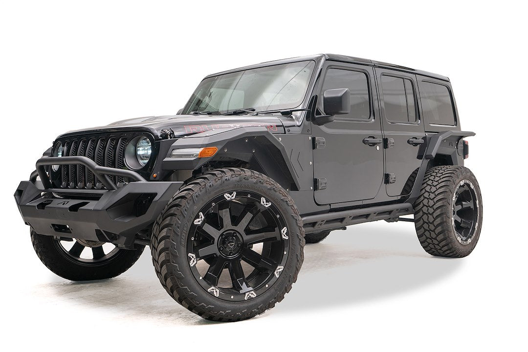 Product of Fab Fours JL18-G1750-1 Black Steel Tubular Rocker Panel Guard