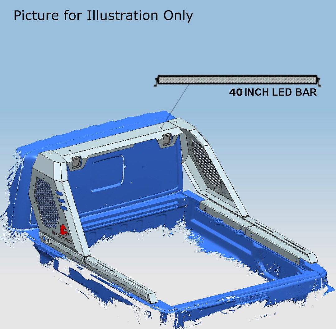 Product of Black Horse Offroad VIRB07B-KIT  Truck Bed Bar