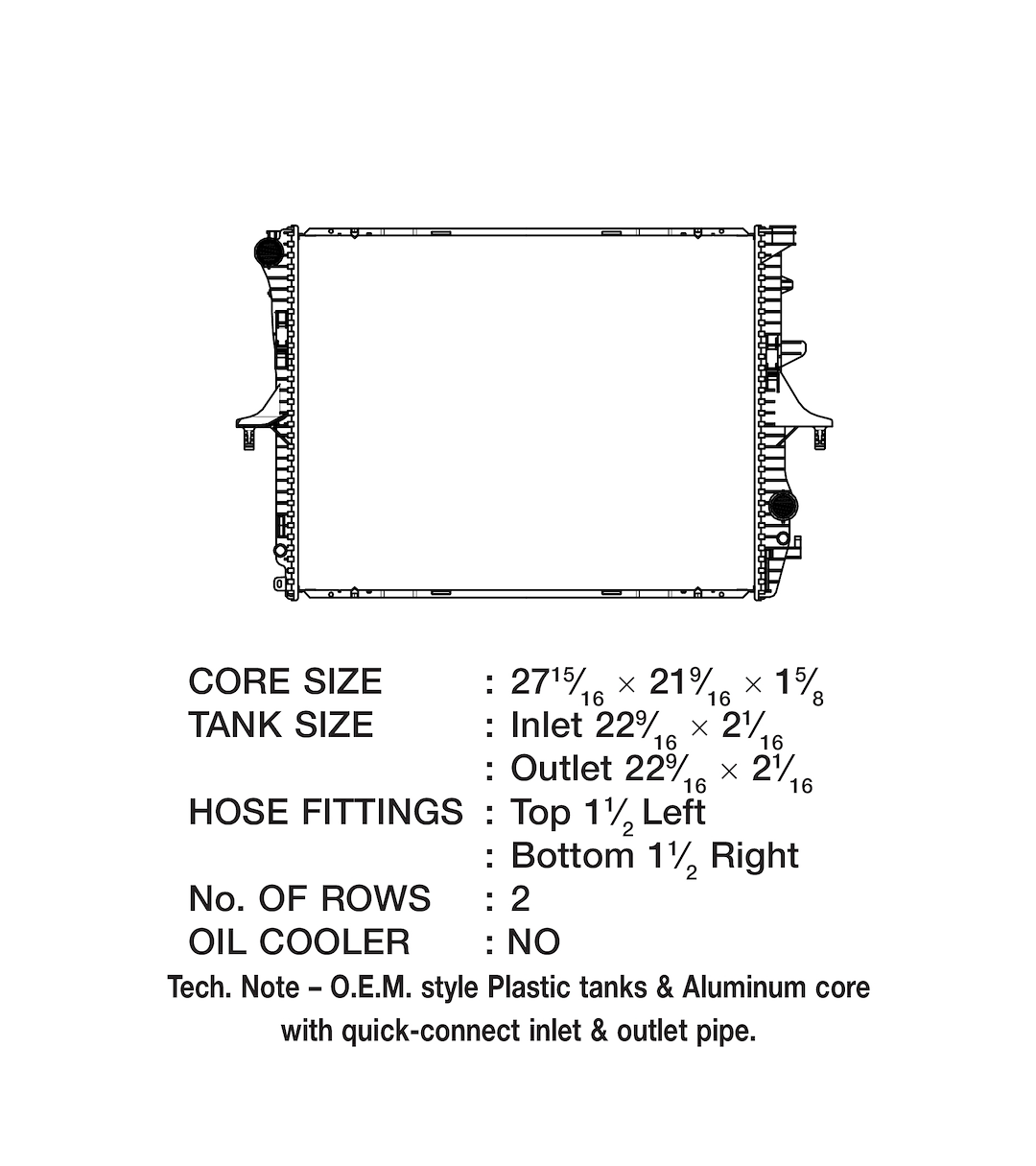 Product of Csf 3554 Radiator