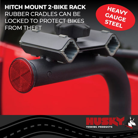 Product of Husky Towing 81146 2 Bikes Bike Frame Clamp Bike Rack - Receiver Hitch Mount No