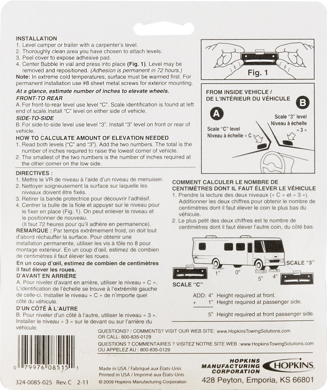 Product of Hopkins Mfg 08525 Rv Level