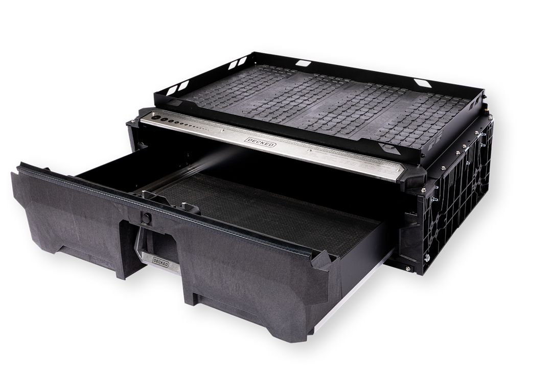Decked Sf2 Bed Drawer||ds_Suv_Standalone_Bronco_Three Quarter_Drawer Open.Png||87||dcksf2||2470006