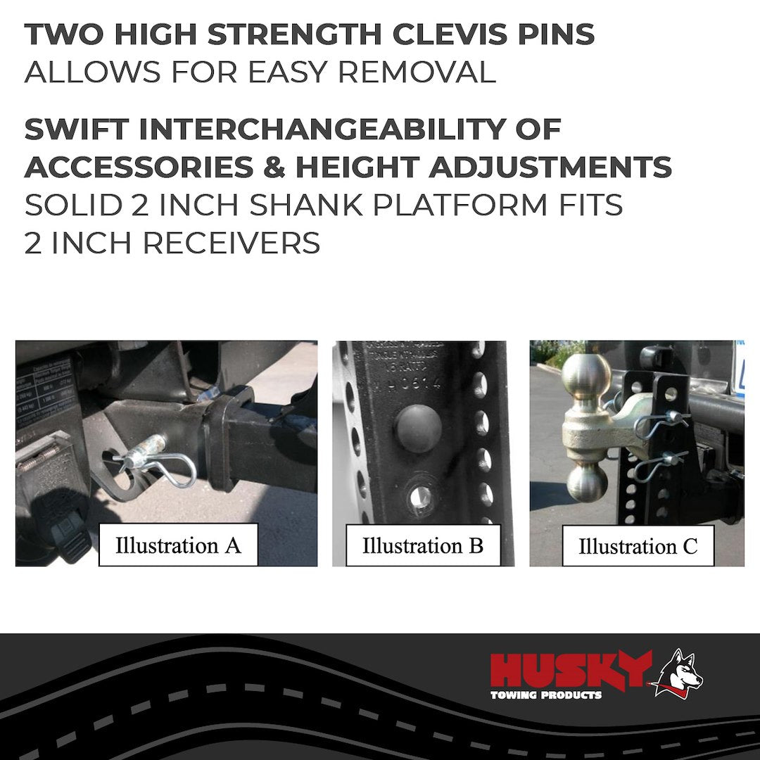 Product of Husky Towing 33104 2 Inch Receiver Trailer Hitch Ball Mount