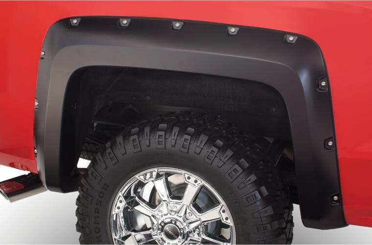 Product of Bushwacker 40932-02 Pocket Style/ Exposed Fasteners Black Fender Flare - Set Of 4