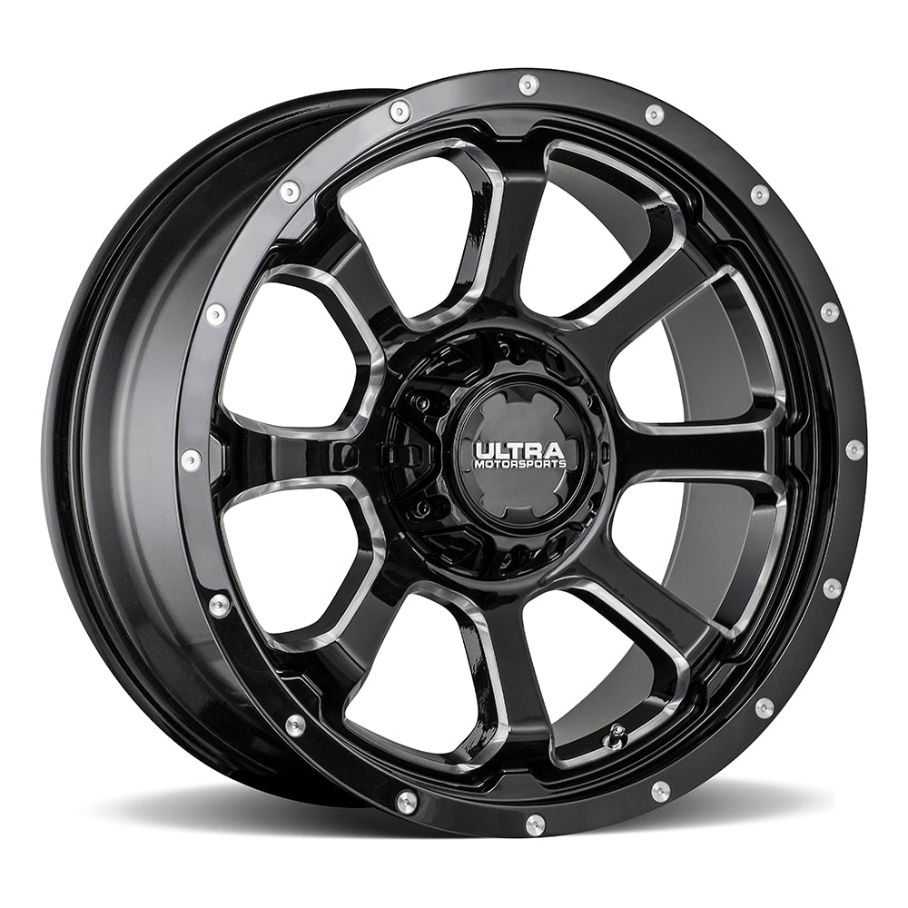 Product of Ultra Wheel 20x9 Black With Milled Accents Wheel - 5x5.00 Bolt Pattern