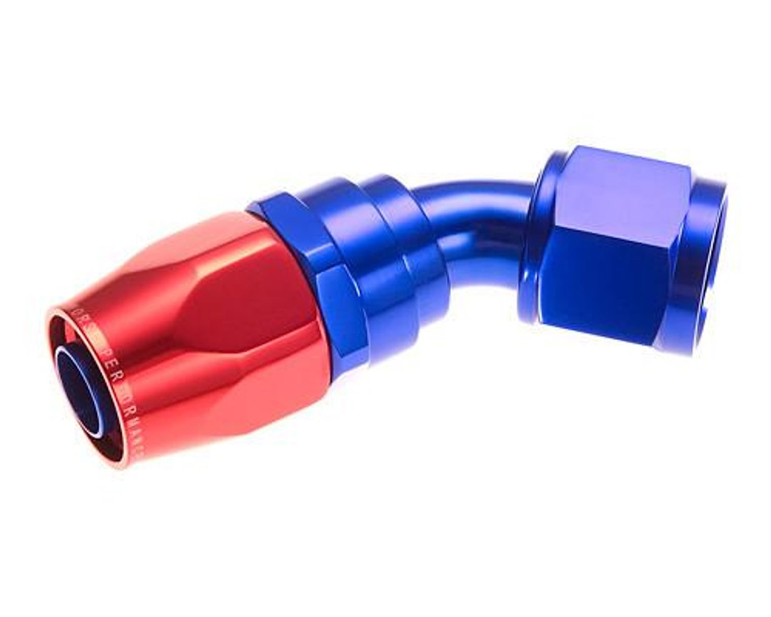 Product of Redhorse Performance 1045 Series 1045-04-1 Female Swivel 1/4 Inch (-4 AN) Blue/ Red