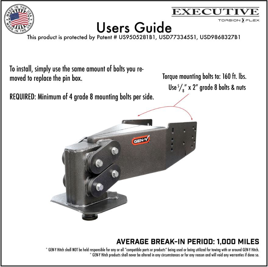 Gen-Y Hitch Gh-8051 Fifth Wheel Trailer Hitch Pin Box||gh-8051_6.Jpg||91||gyhgh8051||1507963