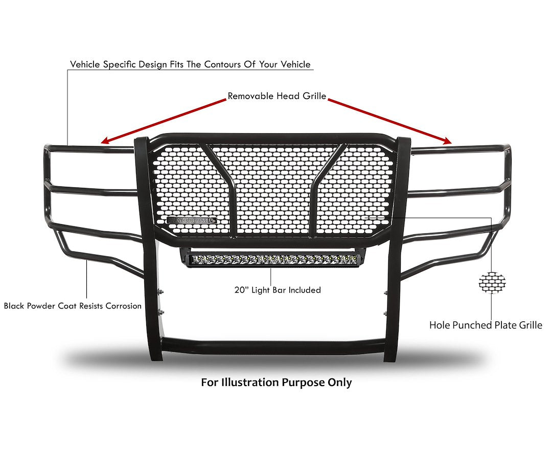 Product of Black Horse Offroad RU-FOF116-B-K2 Grille Guard