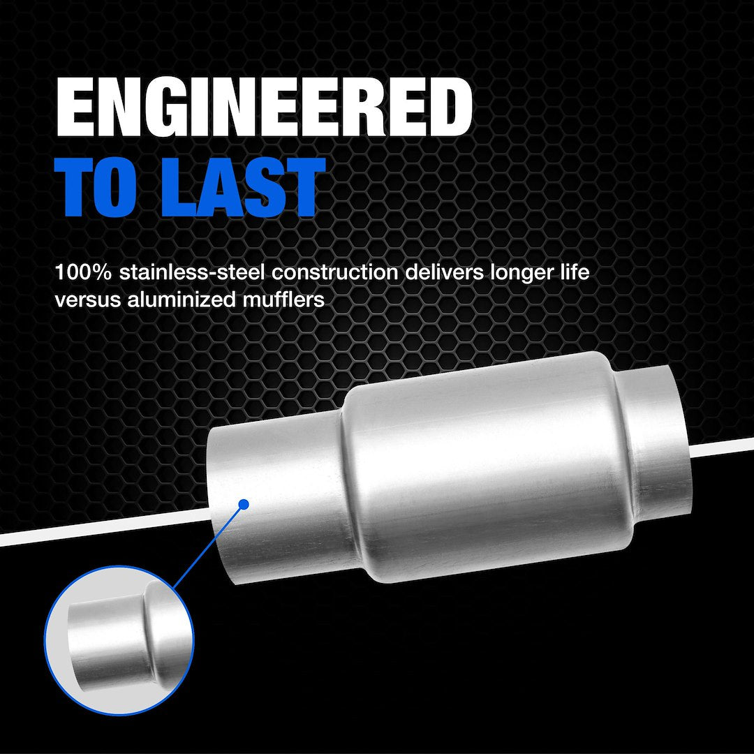 Product of Dynomax 24250 Race Series Mini Bullet Stainless Steel Exhaust Muffler