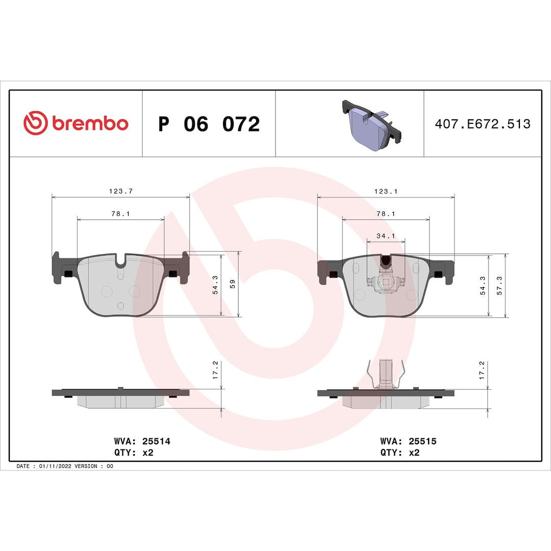 Brembo P06072 Brake Pad||p06072_Drw.Jpg||88||brmp06072||1752417