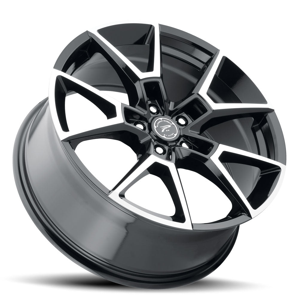 Product of Ultra Wheel 20x8.5 Black With Natural Face Wheel - 5x4.40 Bolt Pattern