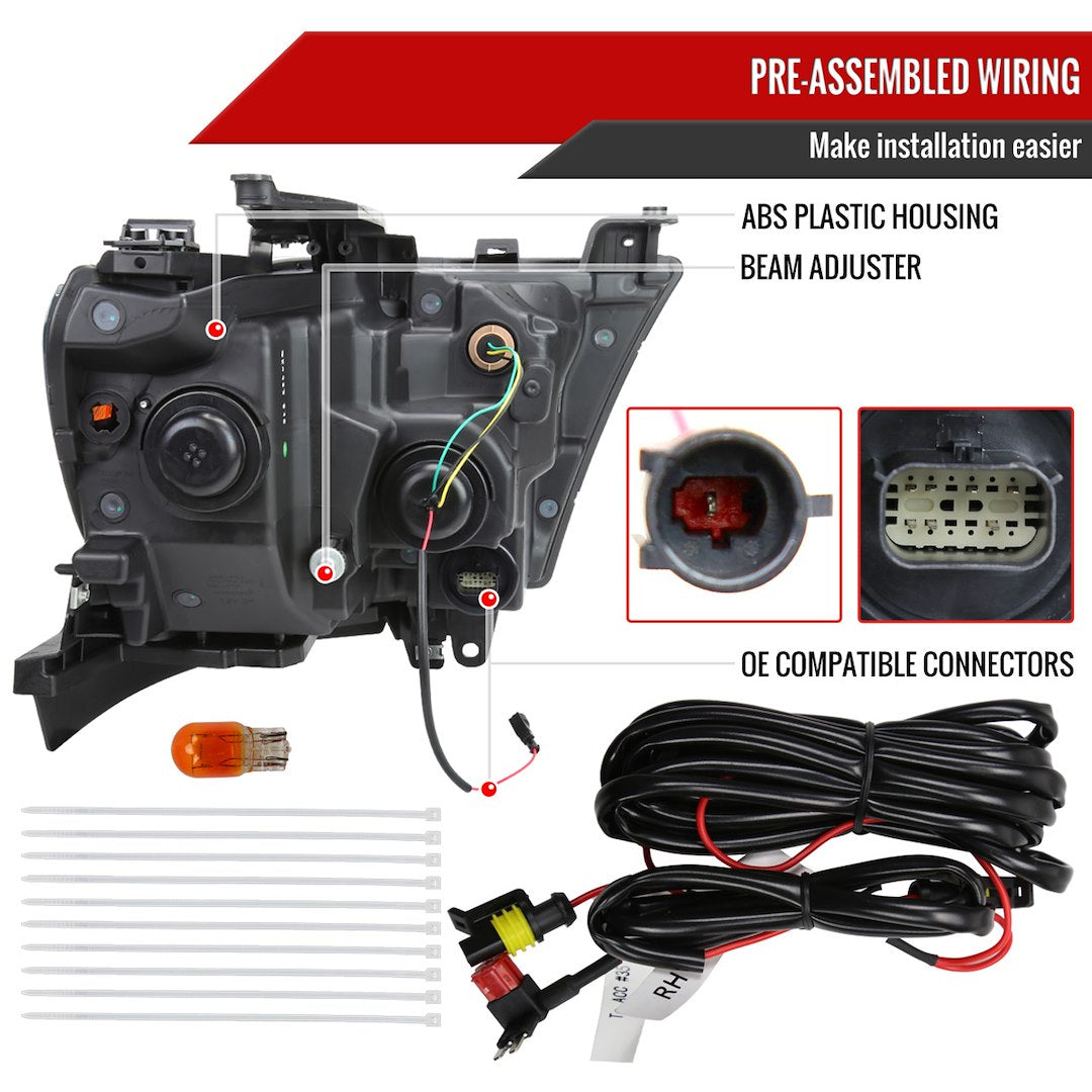 Spec-D Tuning 2lh-Ram1915jm-G3-Rs Headlight Assembly||||91||sdt2lhram1915||1918831
