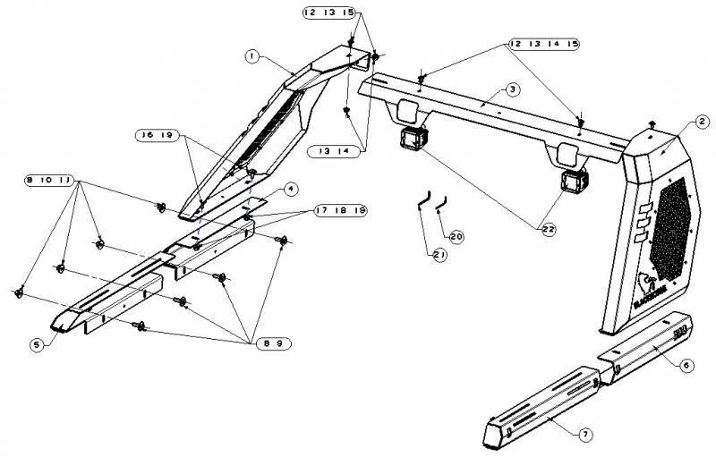 Product of Black Horse Offroad VIRB08B Modular Powder Coated Steel Truck Bed Bar
