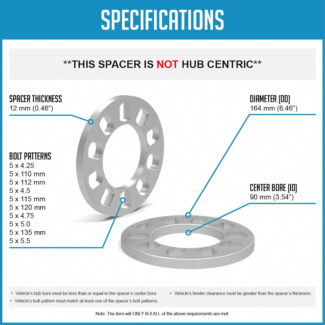 Product of Coyote Wheel Accessories 911125t-A Wheel Spacer
