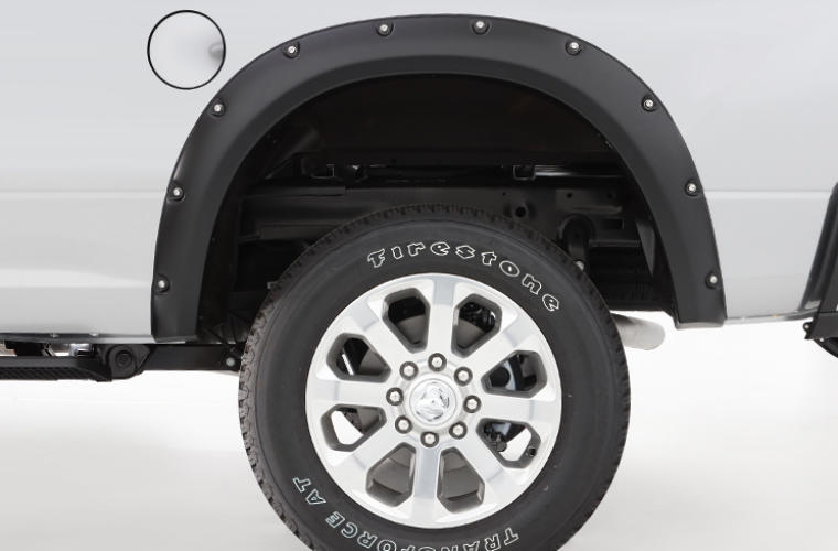 Product of Bushwacker 50065-02 Pocket Style/ Exposed Fasteners Black Fender Flare - Set Of 2