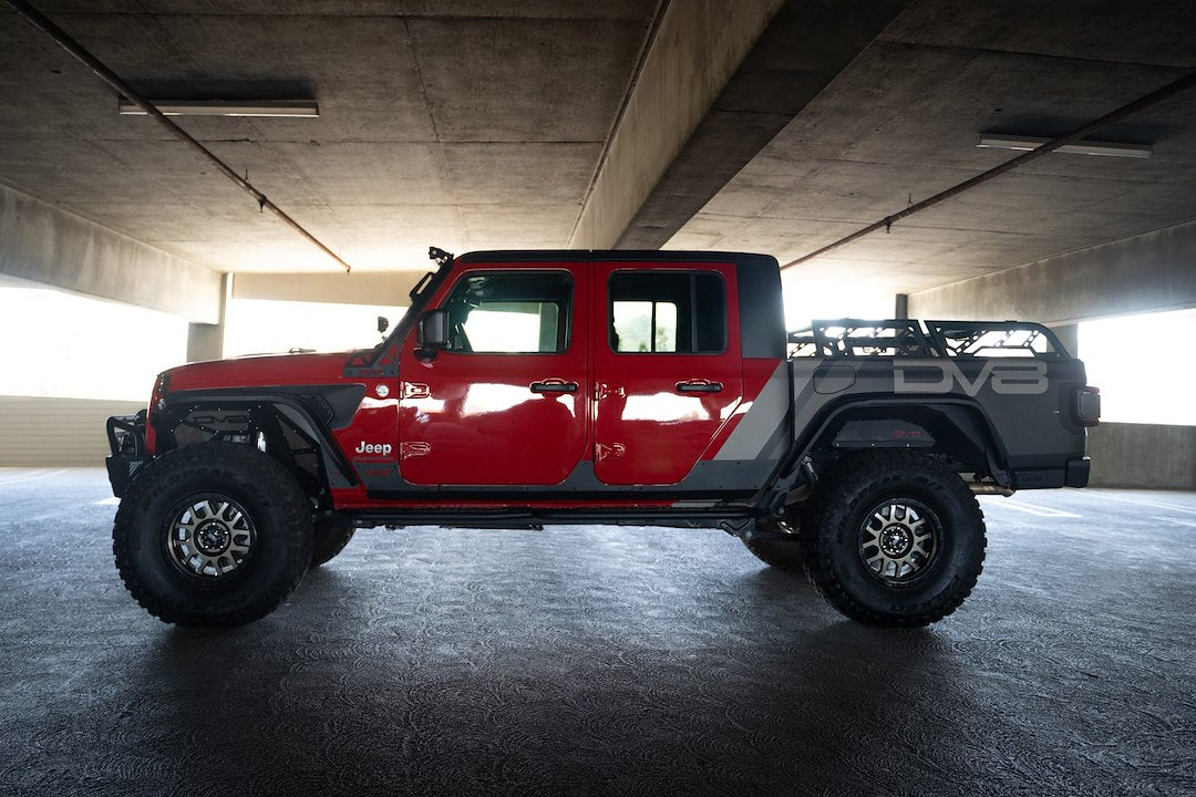 Dv8 Offroad Fdgl-07 Fender Flare||2020-2023_Jeep-Gladiator-Jt-Slim-Fender-Flares_Installed-08.Jpg||95||dv8fdgl07||1627484