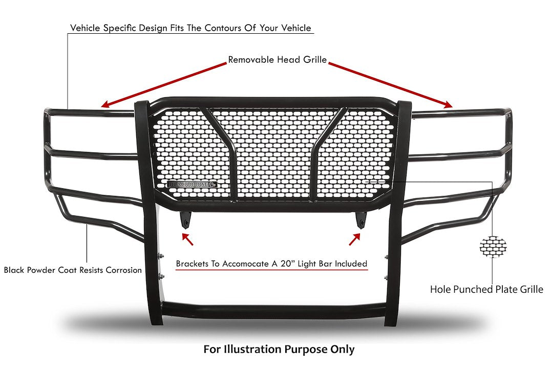 Product of Black Horse Offroad RU-FOF115-B Grille Guard Modular Black Powder Coated