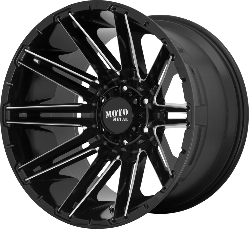 Product of Moto Metal Wheels 20x10 Black With Natural Accents Wheel - 5x5.00 Bolt Pattern