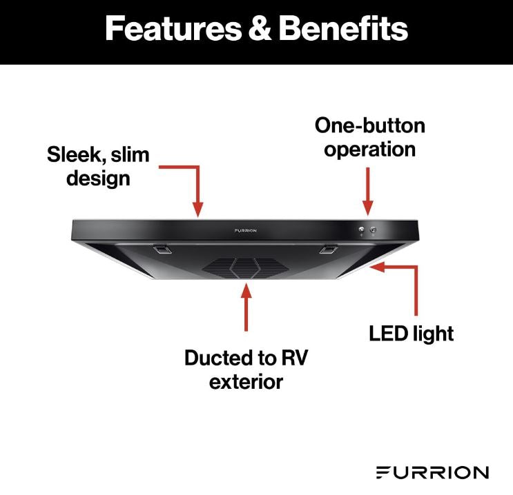 Product of Furrion Llc Fho23sacr-Bl Stove Vent Hood
