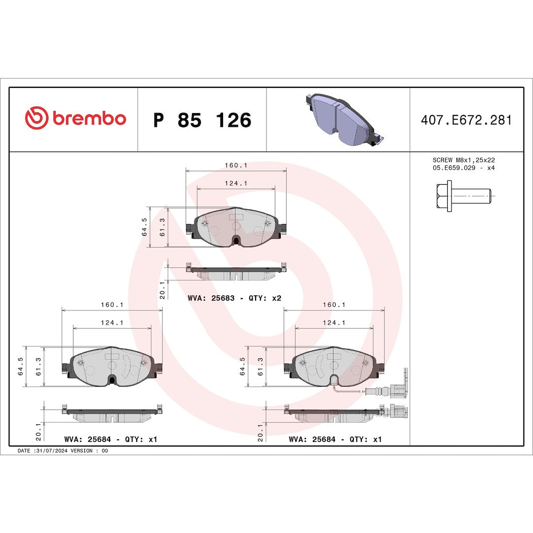 Brembo P85126 Brake Pad||p85126_Drw.Jpg||87||brmp85126||1754404