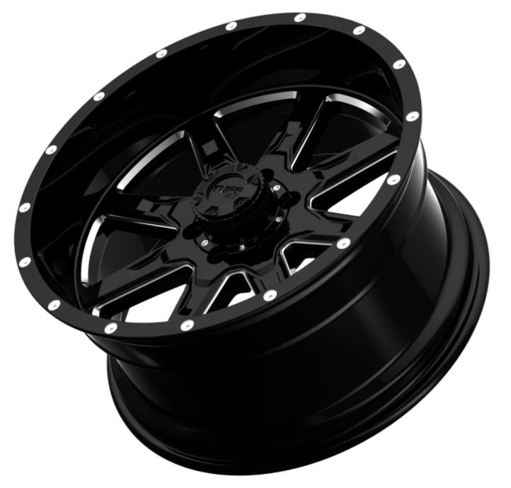 Product of Tuff Wheels 22x10 Black With Natural Accents Wheel - 5x4.50 Bolt Pattern