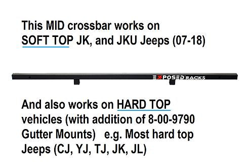 Product of Exposed Racks 8-00-9602-BK 51 Inch Black Roof Rack Cross Bar - Single
