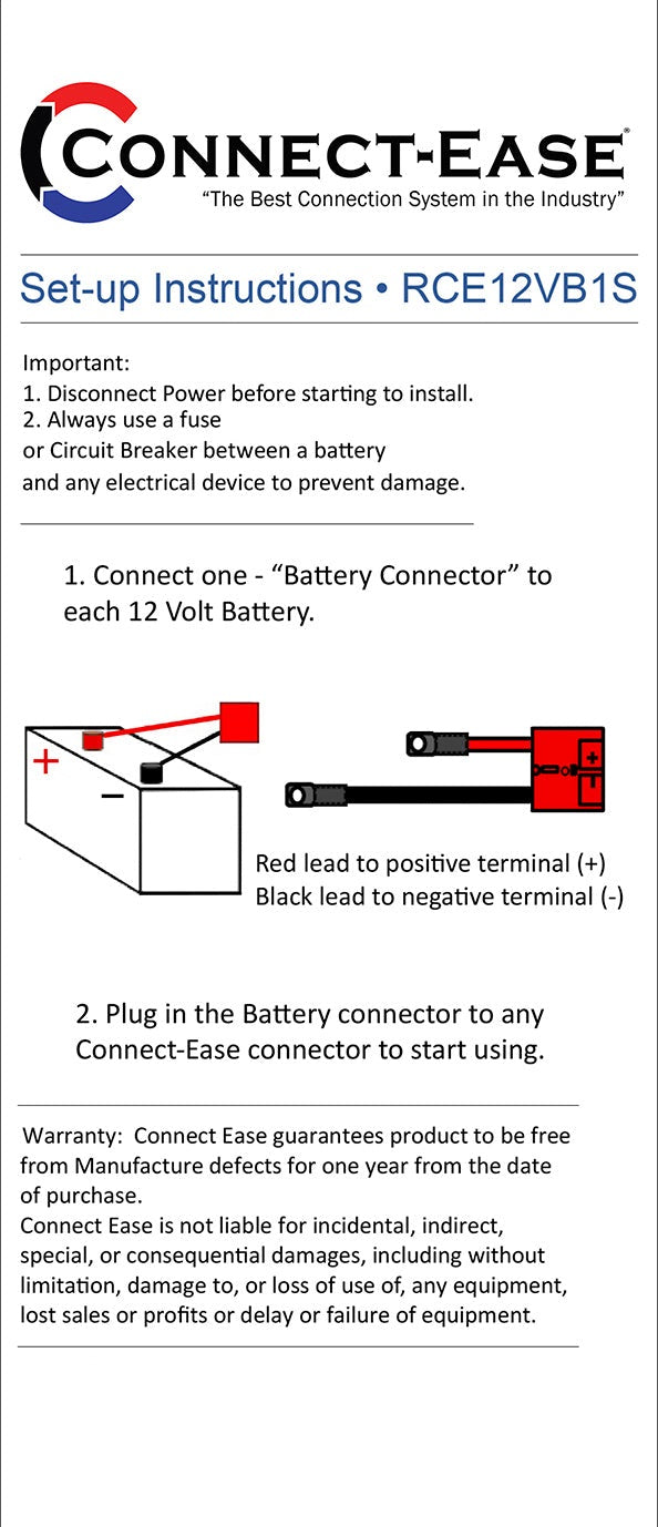 Product of Connect-Ease Rce12vb1s Battery Connection Harness