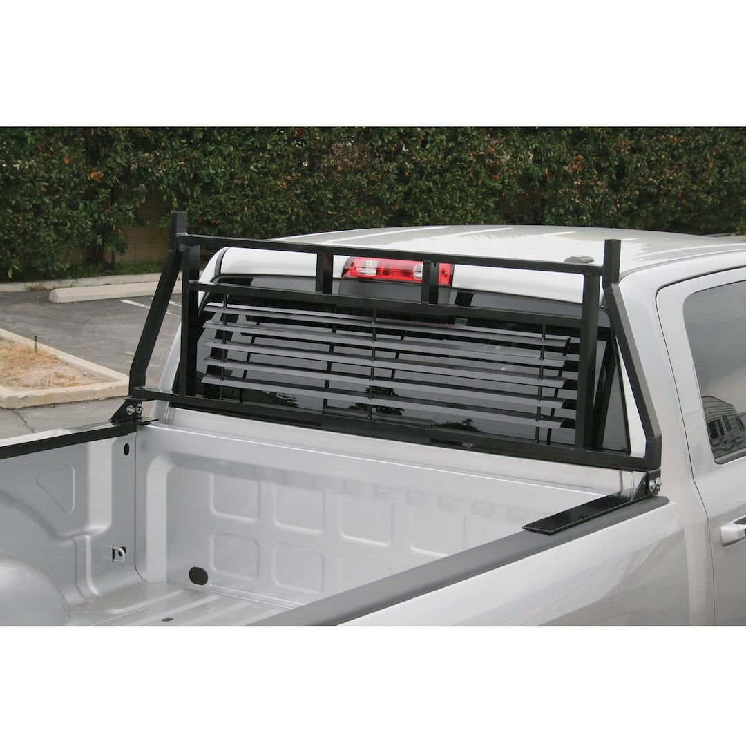 Product of Aries 111000 Bolt-On Black Semi Gloss Powder Coated Louvered Headache Rack