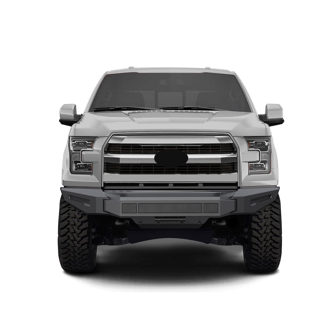 Product of Black Horse Offroad AFB-F116-BU Armour II Steel Matte Powder Coated Bumper