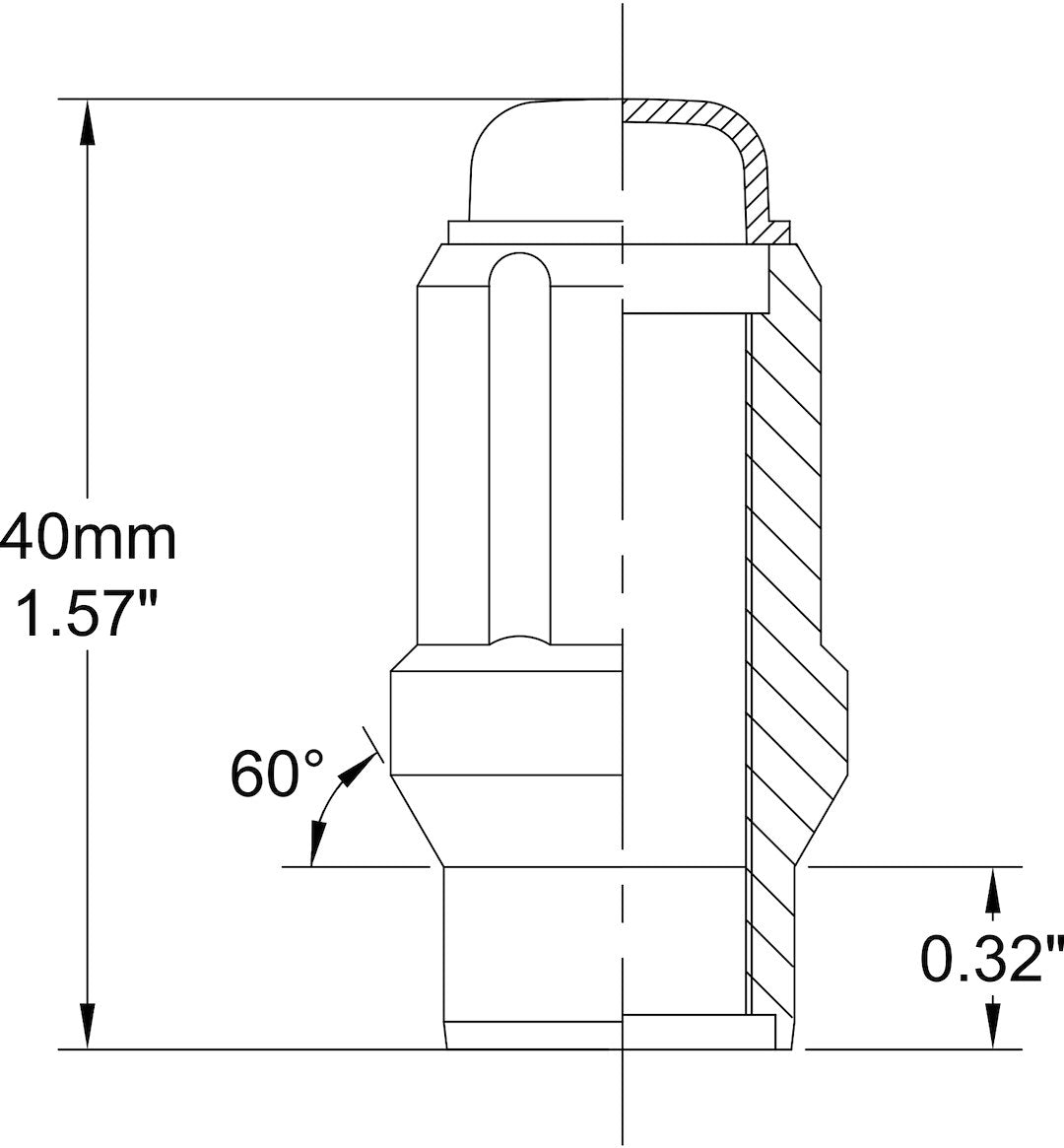 Product of Coyote Wheel Accessories 671148 60 Degree Conical 14x1.5 Lug Nut