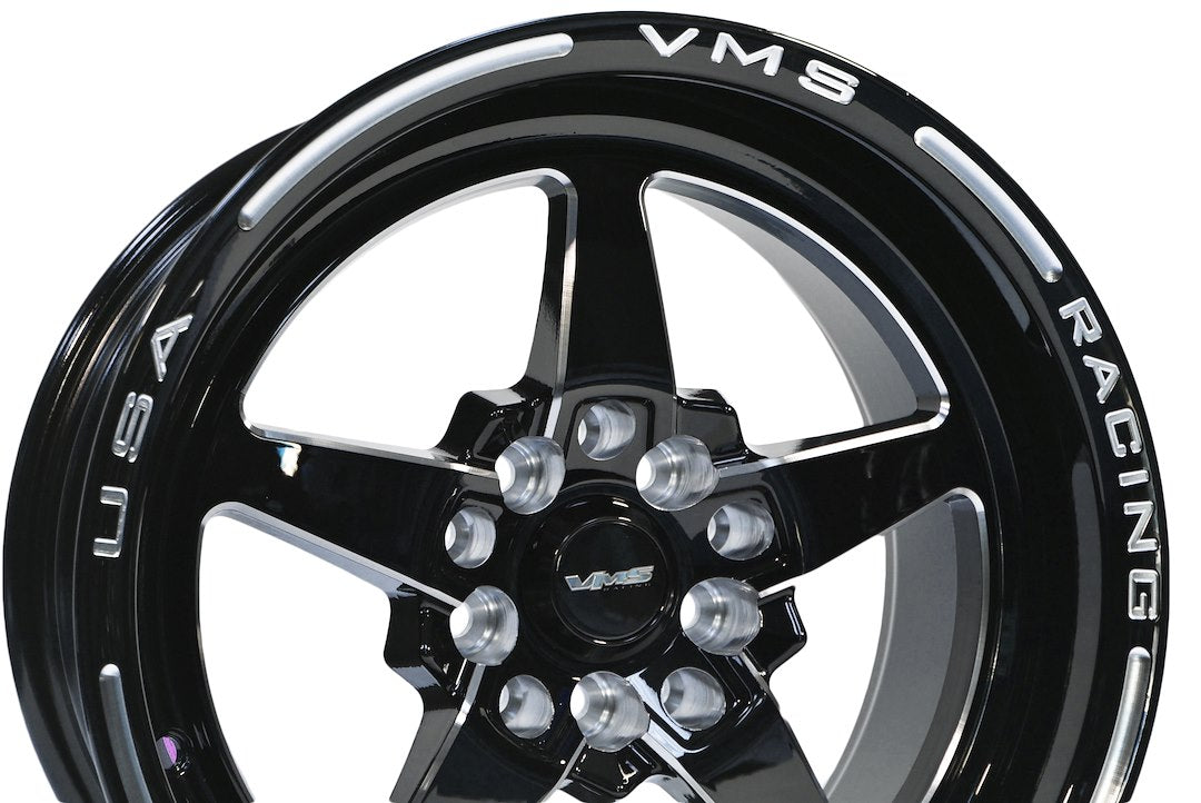 Product of VMS Racing Wheels 15x8 Black Natural Wheel - 5x3.94 Bolt Pattern