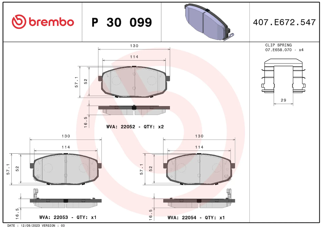 Brembo P30099 Brake Pad||p30099_3.Png||88||brmp30099||1684584